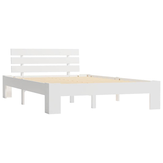 vidaXL Bed Frame without Mattress White 140x200cm Solid Wood Pine