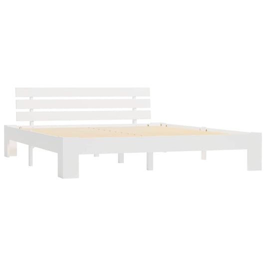 vidaXL Bed Frame without Mattress White 180x200cm Solid Wood Pine