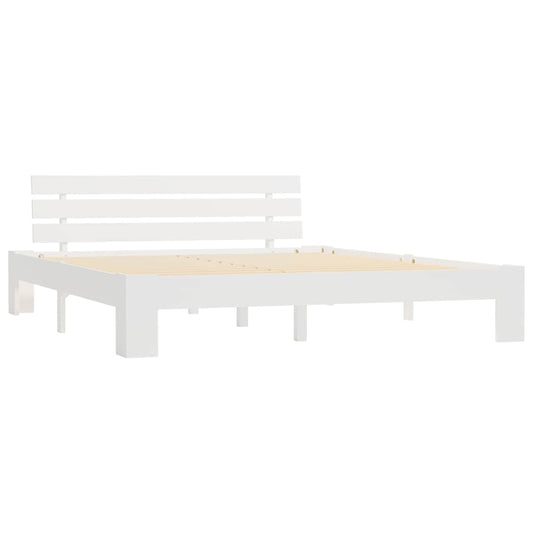 vidaXL Bed Frame without Mattress White 180x200cm Solid Wood Pine