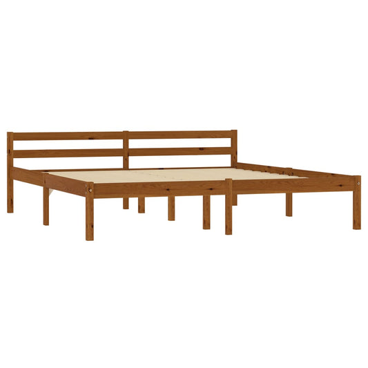 vidaXL Bed Frame | Honey Brown | Solid Pine Wood | Double | Durable | Bed Frame