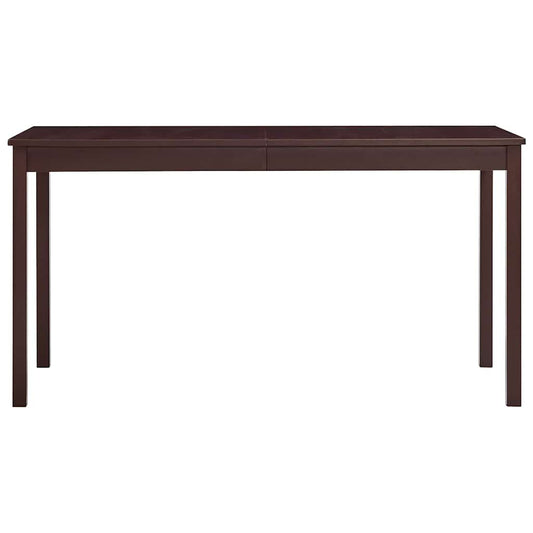 283401 vidaXL Dining Table Dark Brown 140x70x73 cm Pinewood