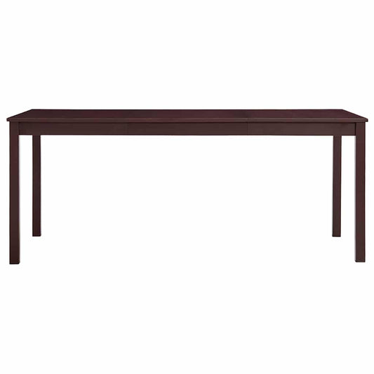283407 vidaXL Dining Table Dark Brown 180x90x73 cm Pinewood