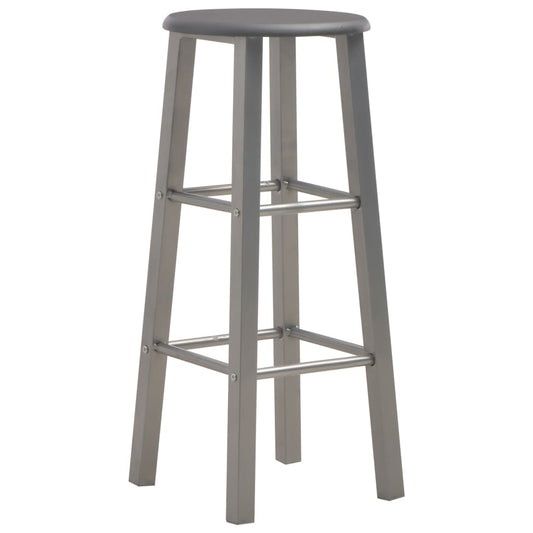vidaXL Bar Stools 2 pcs Anthracite MDF