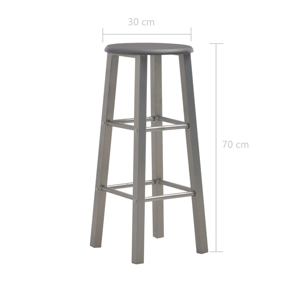vidaXL Bar Stools 2 pcs Anthracite MDF