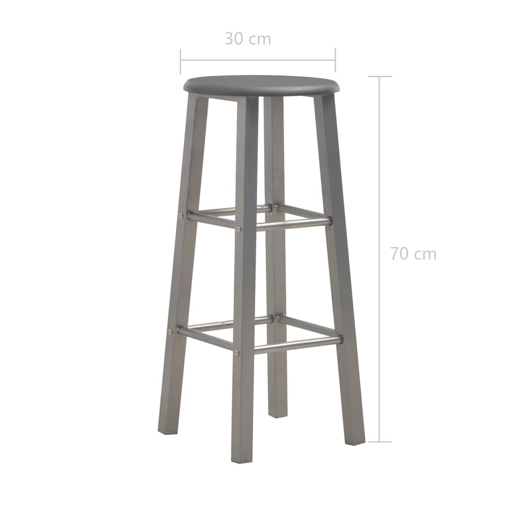vidaXL Bar Stools 2 pcs Anthracite Engineered Wood