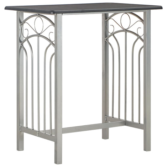 284396 vidaXL 3 Piece Bar Set Wood and Steel Black