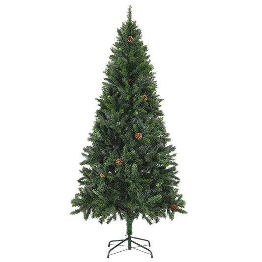 284315 vidaXL Artificial Christmas Tree with Pine Cones Green 180 cm