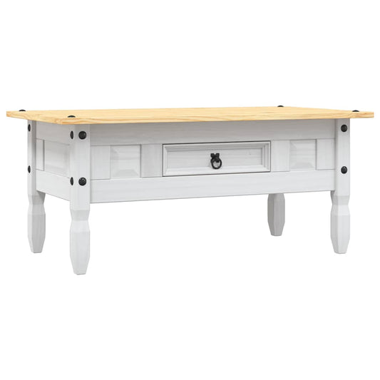 vidaXL Coffee Table Mexican Pine Corona Range White 100x55x44 cm
