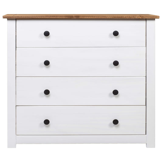 vidaXL Side Cabinet White 80x40x73 cm Pine Panama Range