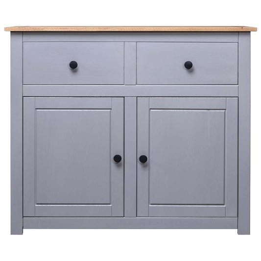 282698 vidaXL Sideboard Grey 93x40x80 cm Solid Pinewood Panama Range