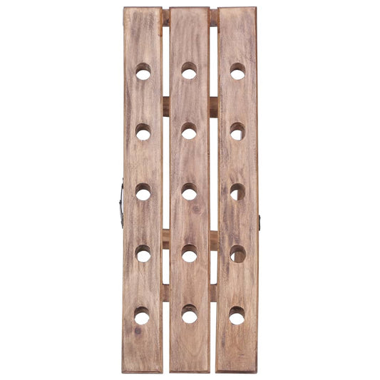 283900 vidaXL Wine Rack for 15 Bottles 26x50x70 cm Solid Mahogany Wood
