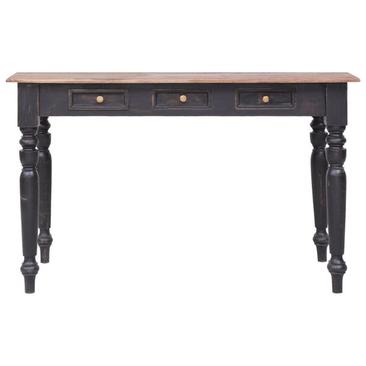 283907 vidaXL Desk with 3 Drawers 117x57x75 cm Solid Mahogany Wood