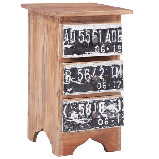 283921 vidaXL Bedside Cabinet 30x30x51 cm Solid Mahogany Wood