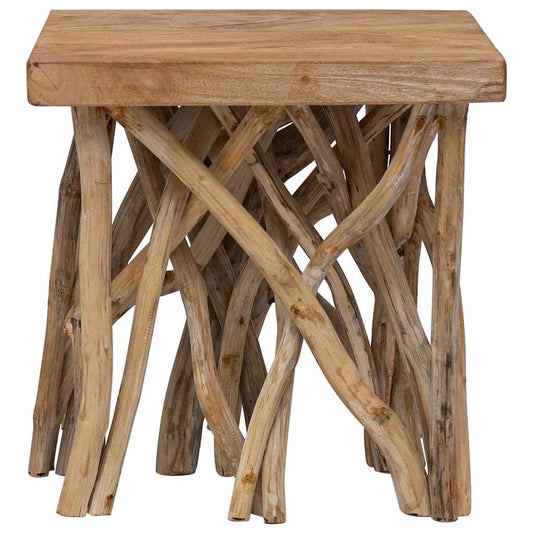 vidaXL Log Coffee Table 40x40x40 cm Mixed Recycled Wood