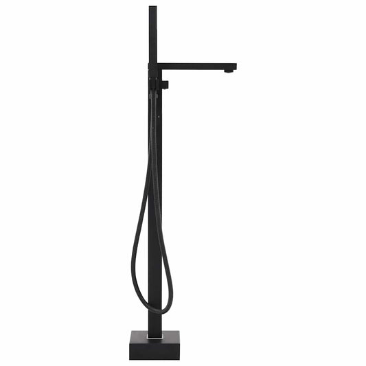 145096 vidaXL Freestanding Bathtub Faucet Black Stainless Steel 90 cm