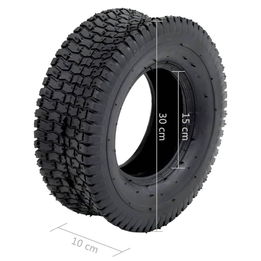 vidaXL Tyre | Set of 2 | Black | Rubber | 13x5.00-6 | Heavy Weight Endurance