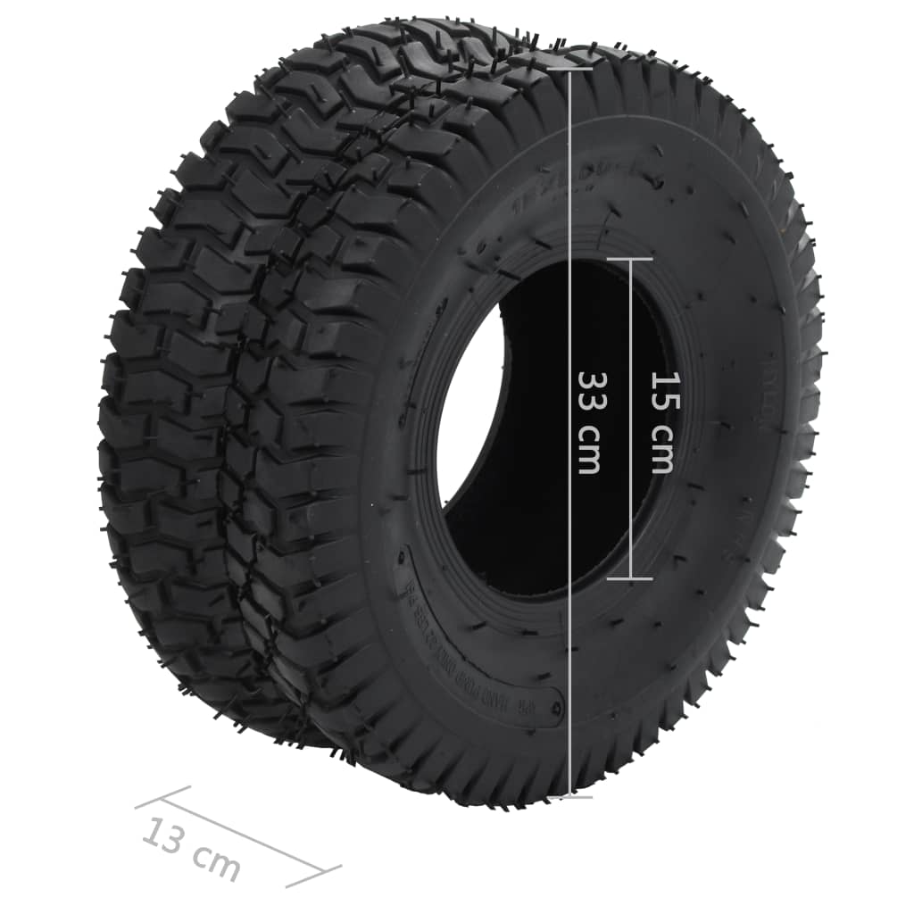 vidaXL Wheelbarrow Tyres 2 pcs 15x6.00-6 4PR Rubber