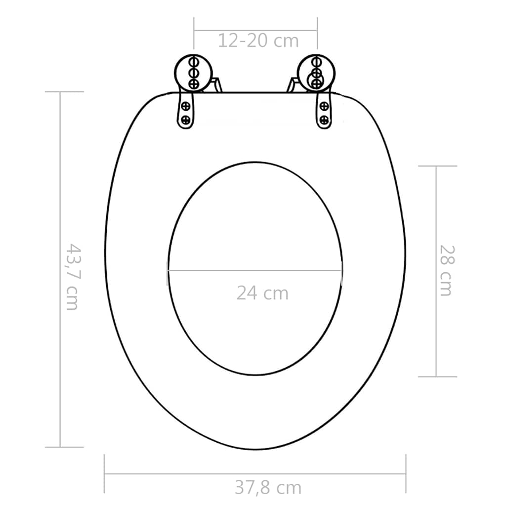 vidaXL WC Toilet Seats 2 pcs with Lids MDF Bamboo Design
