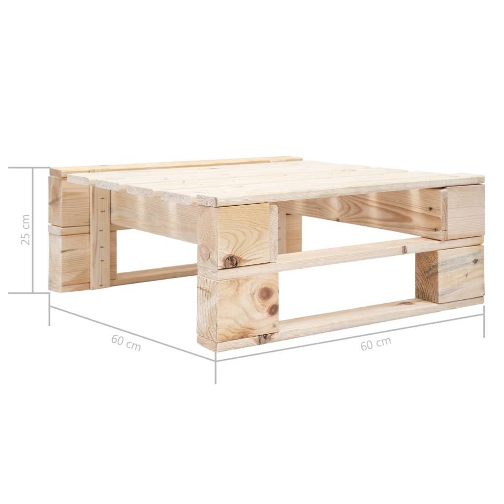 vidaXL Garden Pallet Ottoman Wood