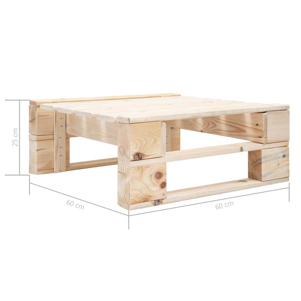 vidaXL Garden Pallet Ottoman Wood