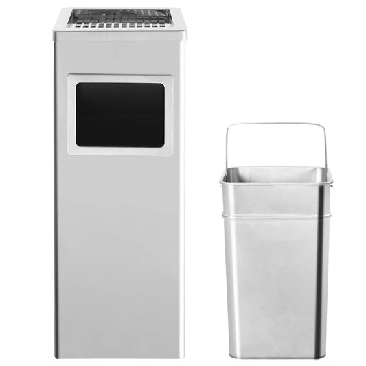 vidaXL Ashtray Dustbin 36 L Stainless Steel