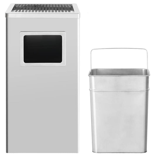 vidaXL Ashtray Dustbin 45 L Stainless Steel