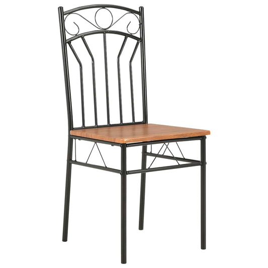 vidaXL Dining Chairs 6 pcs Brown MDF