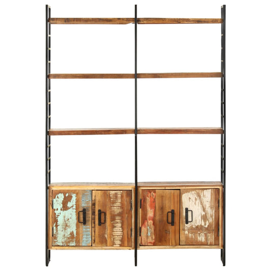 284415 vidaXL 4-Tier Bookcase 124x30x180 cm Solid Reclaimed Wood