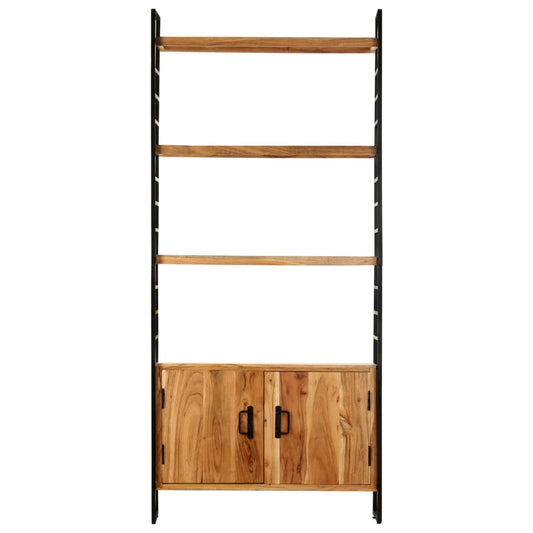 vidaXL 4-Tier Bookcase 80x30x180 cm Solid Acacia Wood