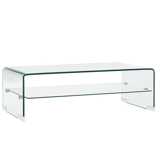 vidaXL Coffee Table | Clear | Tempered safety glass | Glass surface