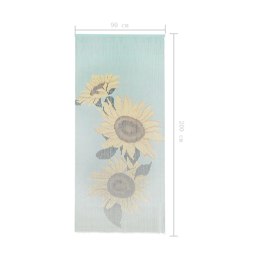 vidaXL Insect Door Curtain Bamboo 90x200 cm