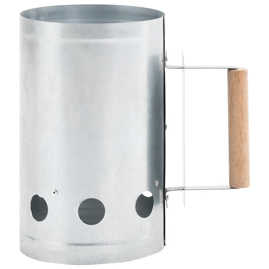 46614 vidaXL Charcoal Grill Chimney Starter Galvanised Steel