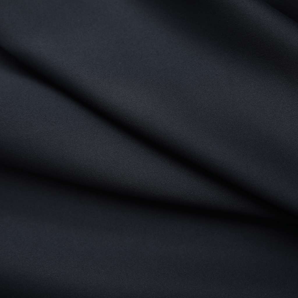 134415 vidaXL Blackout Curtains with Hooks 2 pcs Black 140x225 cm