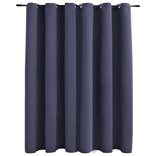 134421 vidaXL Blackout Curtain with Metal Rings Anthracite 290x245 cm