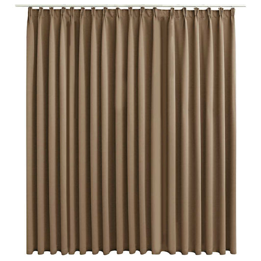 134441 vidaXL Blackout Curtain with Hooks Taupe 290x245 cm