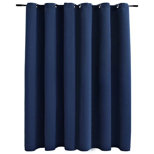 134453 vidaXL Blackout Curtain with Metal Rings Blue 290x245 cm