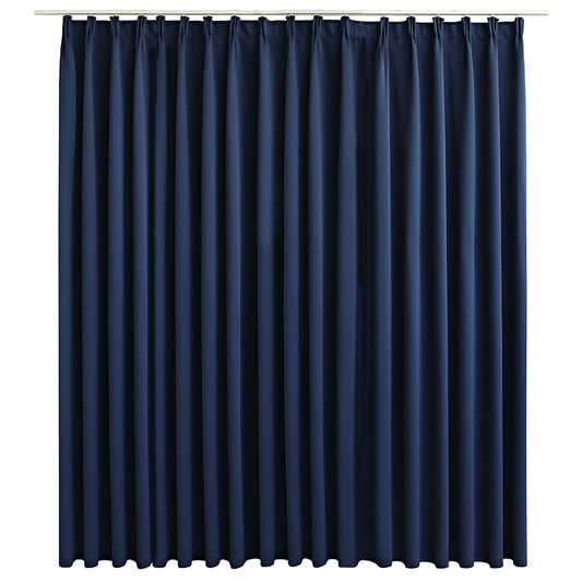 134457 vidaXL Blackout Curtain with Hooks Blue 290x245 cm