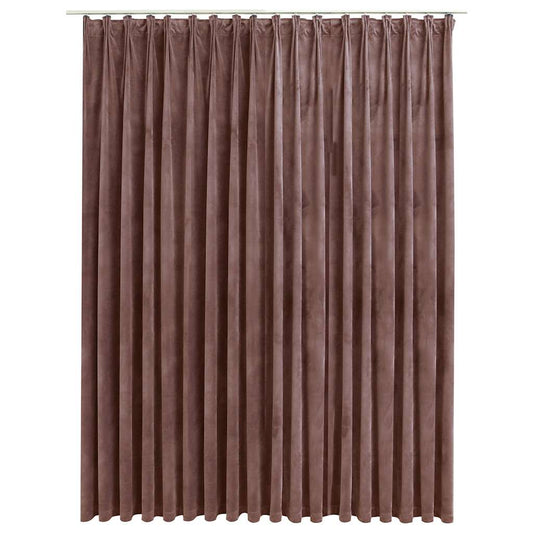 134527 vidaXL Blackout Curtain with Hooks Velvet Antique Pink 290x245 cm