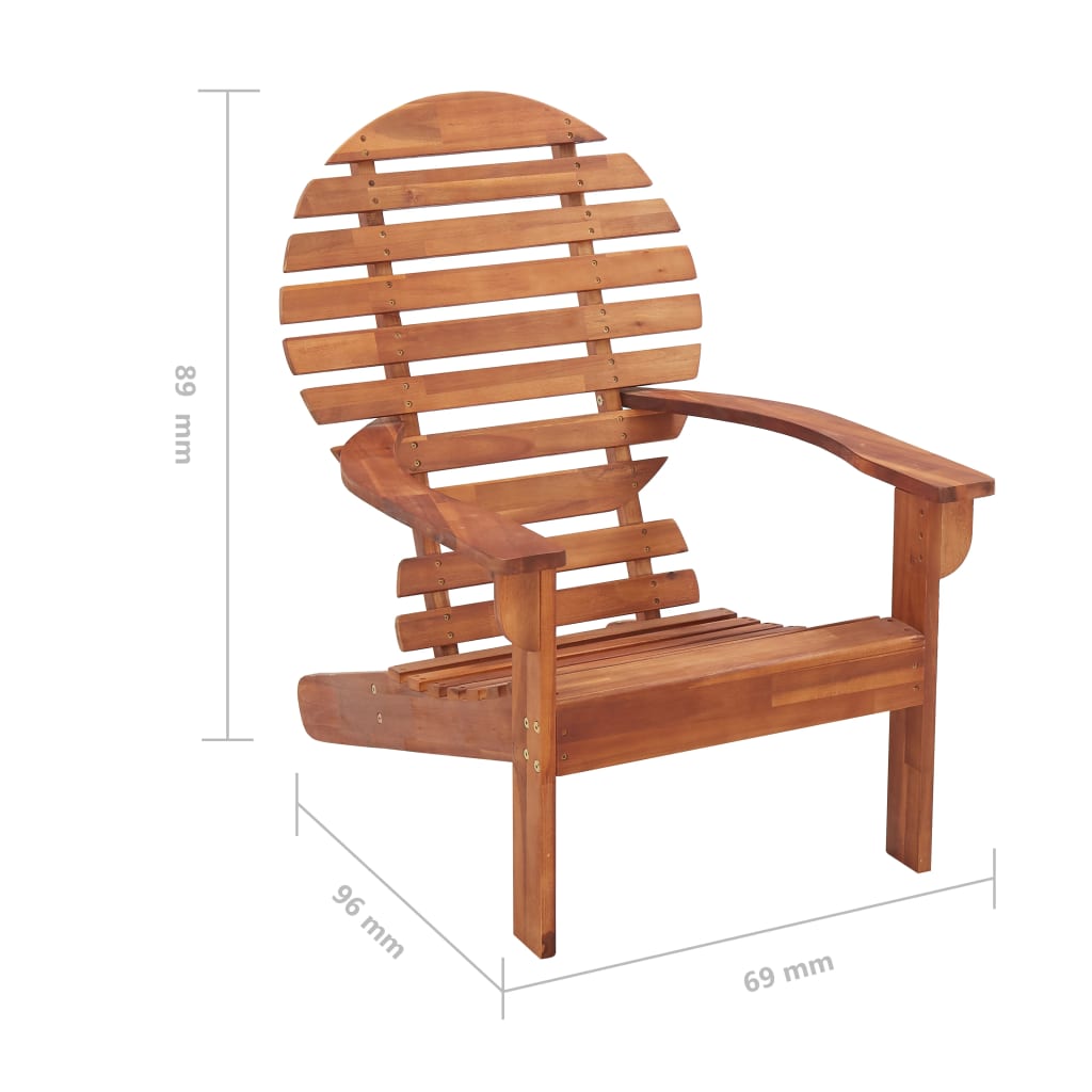 46321 vidaXL Adirondack Chair Solid Acacia Wood