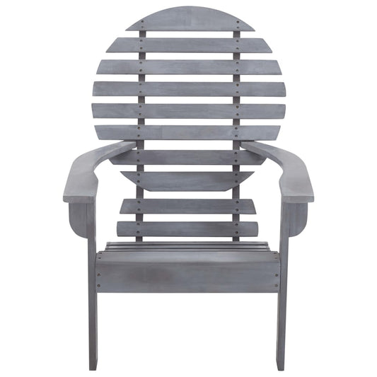 vidaXL Adirondack Chair Solid Acacia Wood Grey