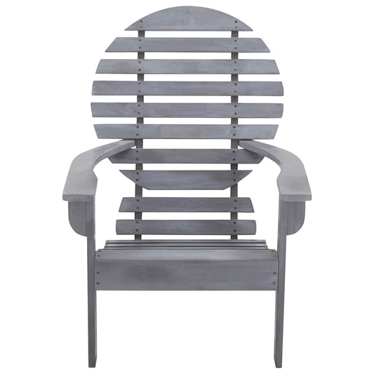 46322 vidaXL Adirondack Chair Solid Acacia Wood Grey