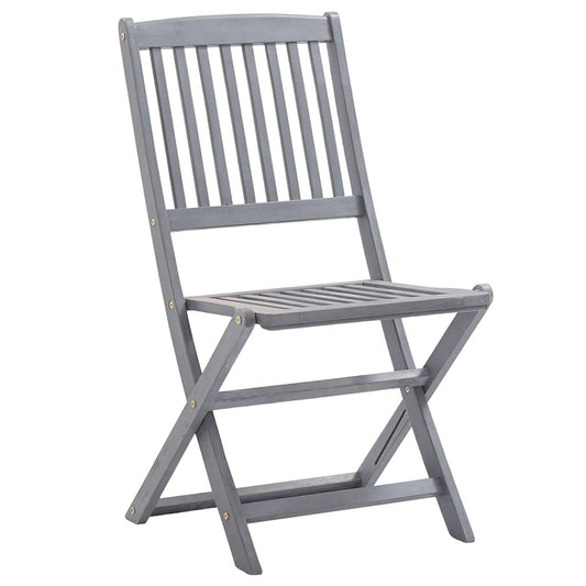 vidaXL Folding Chairs 4 pcs Solid Acacia Wood