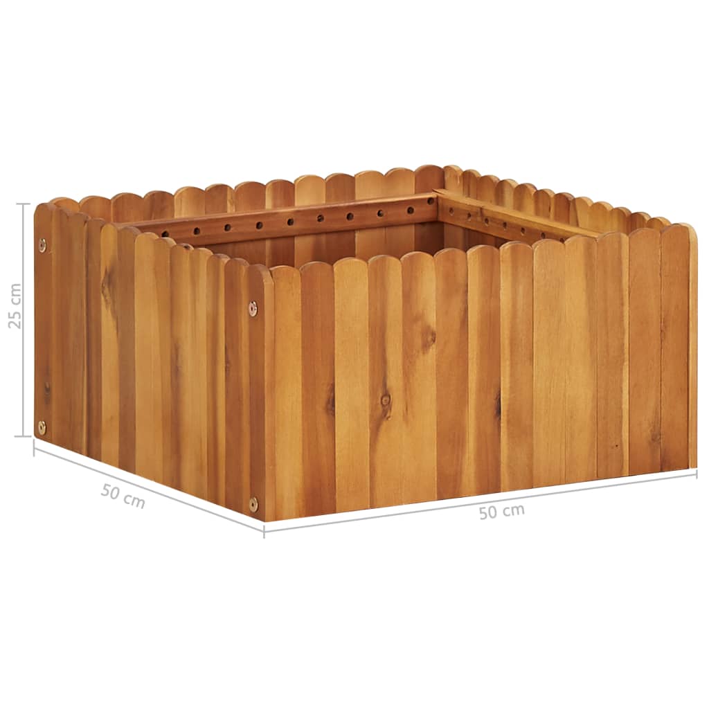 45921 vidaXL Garden Raised Bed 50x50x25 cm Solid Acacia Wood