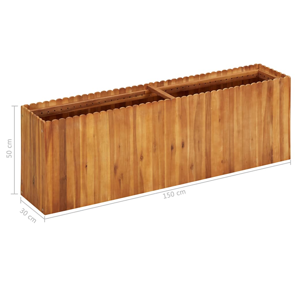 45925 vidaXL Garden Raised Bed 150x30x50 cm Solid Acacia Wood