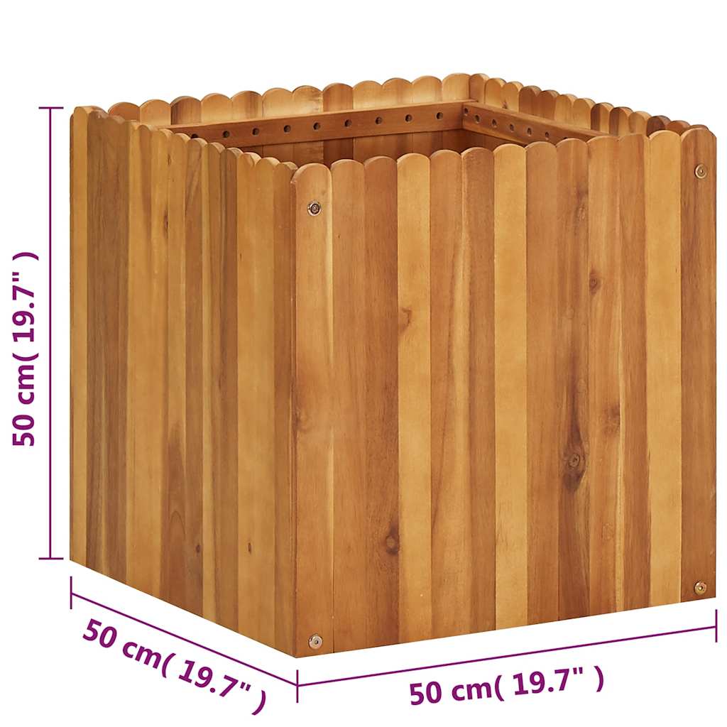 45927 vidaXL Garden Raised Bed 50x50x50 cm Solid Acacia Wood