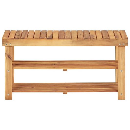 45931 vidaXL Shoe Rack 90x32x46 cm Solid Acacia Wood