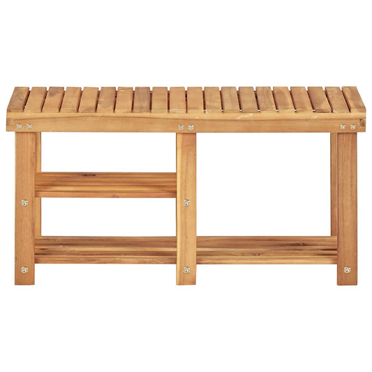 45932 vidaXL Shoe Rack 90x32x46 cm Solid Acacia Wood