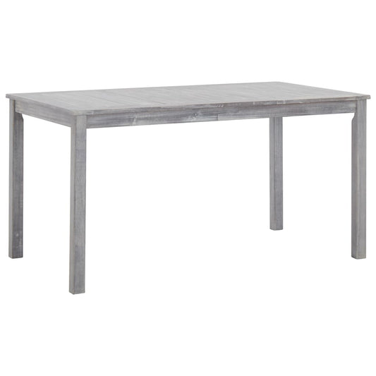 vidaXL Outdoor Table And Chair | Grey Wash | Solid Acacia Wood | Large