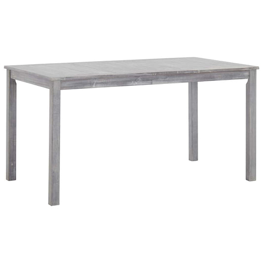45941 vidaXL 7 Piece Outdoor Dining Set Grey Wash Solid Acacia Wood