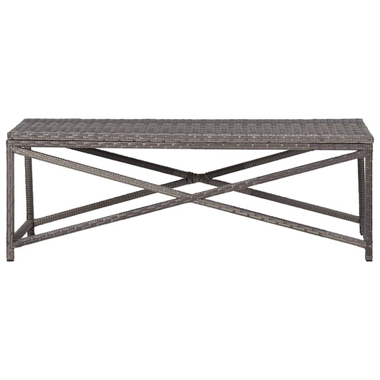 46211 vidaXL Garden Bench 120 cm Poly Rattan Grey